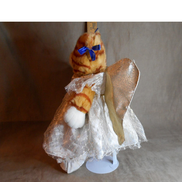 Build-A-Bear Orange Striped Tabby Cat in Angel Outfit w/Sound Box 17" Plush - Picture 6 of 13